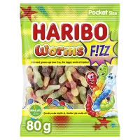 Haribo Sauer Worms Halal 80g