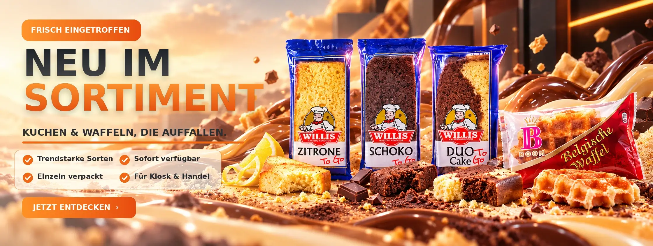 Willis Kuchen und Waffeln – neu im Sortiment bei OEZ Sweets